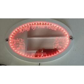 Gravírozott LED-es tükrös tábla