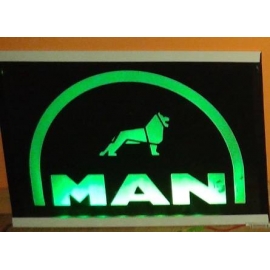 Gravírozott LED-es tábla MAN